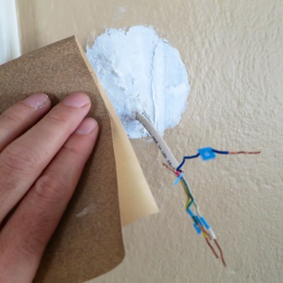 Spackle and sand away