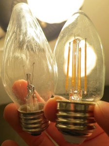 Incandescent F15 Vs B11 Filament LED
