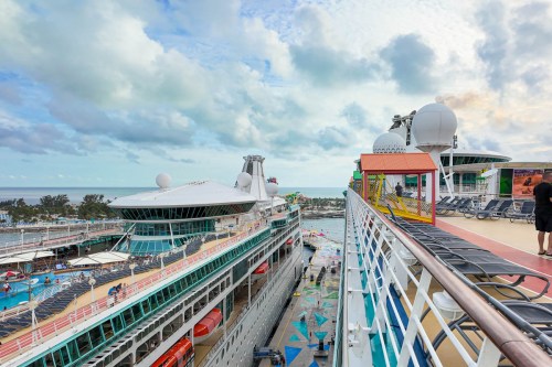 Independence of the Seas and Vision of the Seas docked at CocoCay