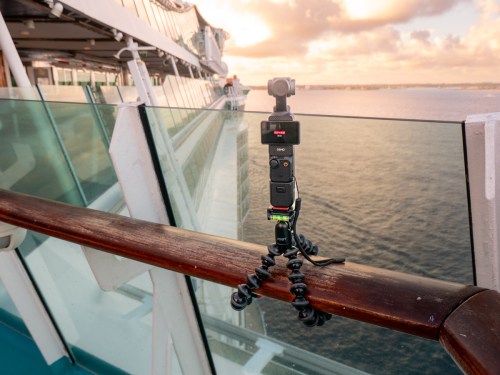 Joby GorillaPod and DJI Osmo Pocket 3 on cruise ship Independence of the Seas