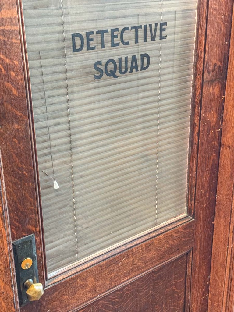 Detective Squad door in AmFab building
