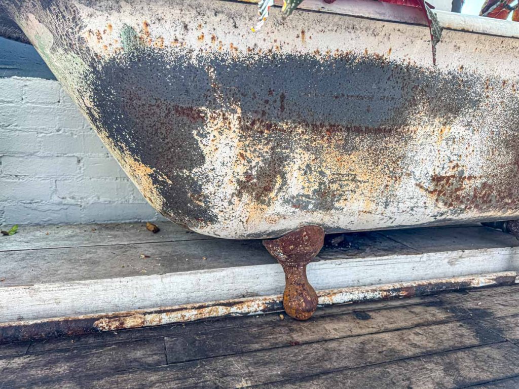 Old bathtub in AmFab building