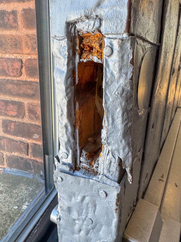 Old door in AmFab building